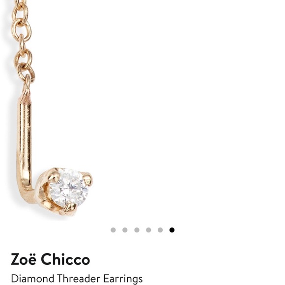 Zoe Chicco diamond and 14k gold threader earrings - Picture 7 of 9